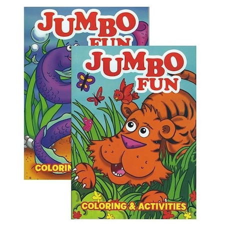 Bazic Products Bazic Products 12108 Jumbo Fun Coloring &amp; Activity Book - Pack of 48 12108